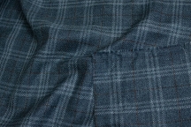 Итальянская костюмная шерсть лазурная клетка