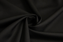 Итальянская костюмная шерсть микро-габардин чёрная