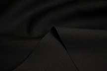 Итальянская костюмная шерсть микро-габардин чёрная