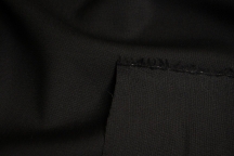 Итальянская костюмная шерсть микро-габардин чёрная