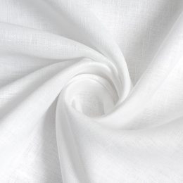 Lightweight pure Linen Fabric - White