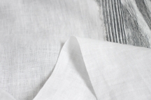Extra Wide Snow-White Washed Linen Fabric, 255 cm, Crinkled Look
