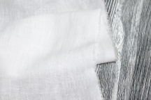 Extra Wide Snow-White Washed Linen Fabric, 255 cm, Crinkled Look