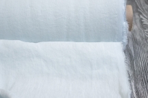 Лён плательный с вискозой небесно-голубой с эффектом мятости