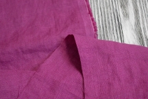 Лён костюмно-плательный цикламен с эффектом мятости