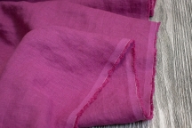 Лён костюмно-плательный цикламен с эффектом мятости