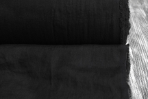 Medium Weight linen with Viscose Stone Washed black