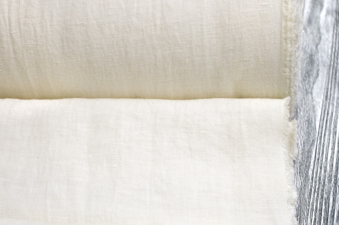 Medium Weight linen Stone Washed Stunning milk