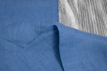 Лён костюмно-плательный лазурь с эффектом мятости 4С33