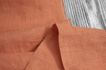 Medium Weight Linen Stone Washed pumpkin-orange