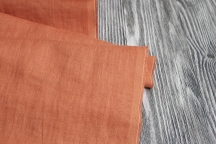 Medium Weight Linen Stone Washed pumpkin-orange