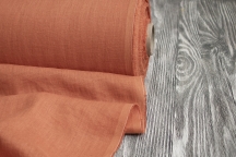 Medium Weight Linen Stone Washed pumpkin-orange