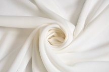 Stella McCartney Натуральный шёлковый крепдешин молочный