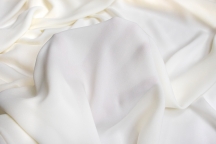 Stella McCartney Натуральный шёлковый крепдешин молочный