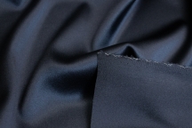 Натуральный шёлк-атлас c эластаном синий