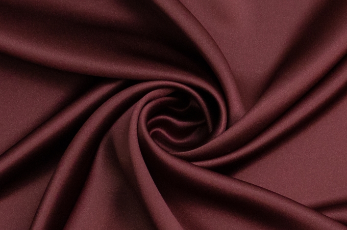 Натуральный шёлк-атлас бордо