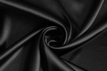 Натуральный шёлк-атлас c эластаном черный