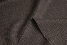 Итальянский шерстяной твид коричневая ёлочка