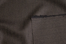 Итальянский шерстяной твид коричневая ёлочка