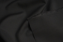 Итальянская тонкая плательная шерсть чёрная