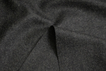 Итальянская костюмная шерсть-фланель графитовый меланж