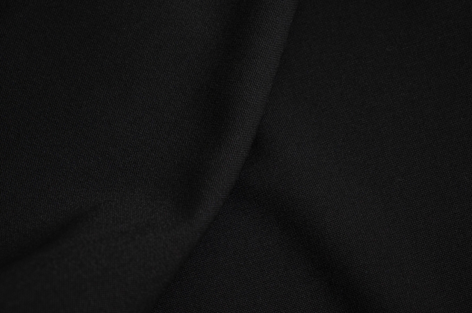 Итальянская костюмная шерсть с эластаном черная