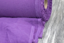 Лён с вискозой плательный фиолетовый с эффектом мятости