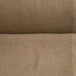 Medium Weight linen Stone Washed sand brown