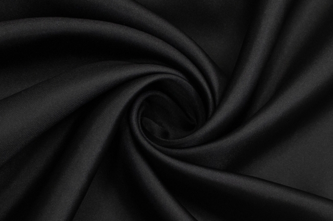 Натуральный шёлк-твил черный