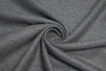 Итальянская костюмная шерсть-фланель серая