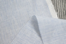 Lightweight Linen white, blue stripe