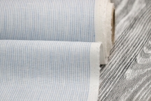 Lightweight Linen white, blue stripe