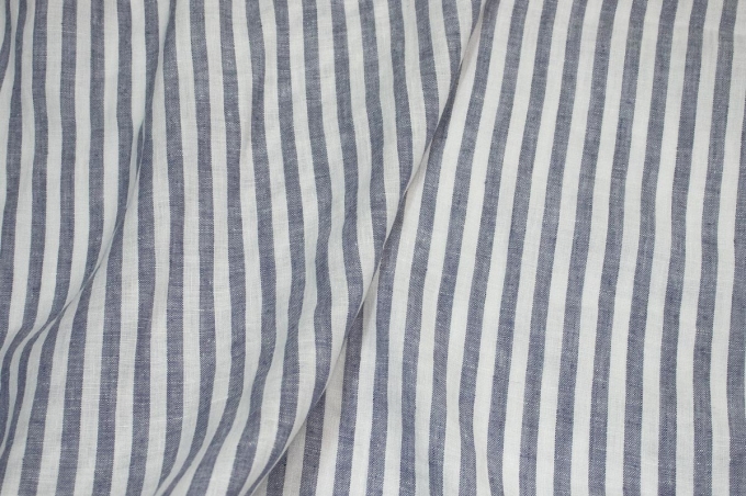Medium Weight Linen stripes on a milky