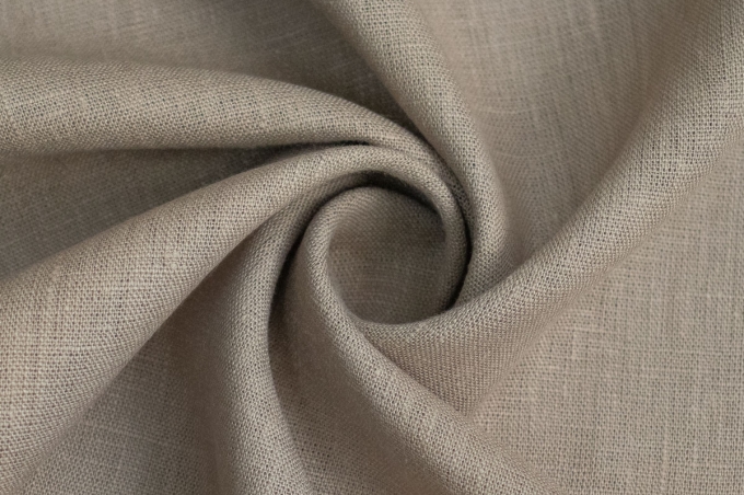 Heavy Weight Linen Fabric brown coffee