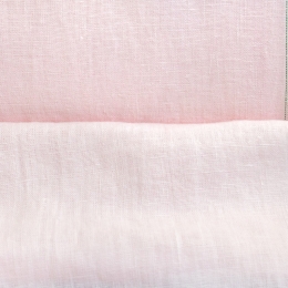 Лён костюмно-плательный светло-розовый с эффектом мятости
