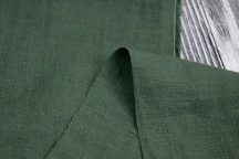 Medium Weight Linen Stone Washed emerald green