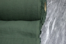 Medium Weight Linen Stone Washed emerald green