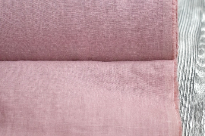 Medium Weight Linen Stone Washed Pale pink