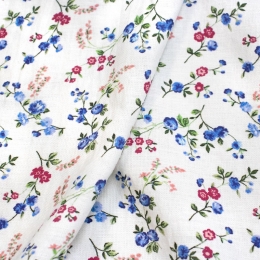 Linen Floral Fabric 06C226