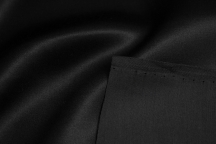 Итальянский блузочно-плательный атласный хлопок черный