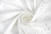 Итальянское хлопковое шитьё белый