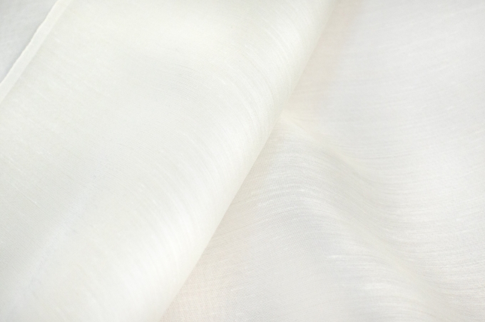Итальянская органза шёлк с хлопком молочный