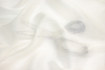 Итальянская органза шёлк с хлопком молочный