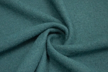 Итальянский шерстяной трикотаж-букле с вискозой изумрудный