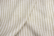 Dress-blouse linen grey-beige, white-milk stripes