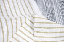 Lightweight Linen milk-white, beige stripe