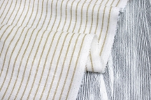 Lightweight Linen milk-white, beige stripe