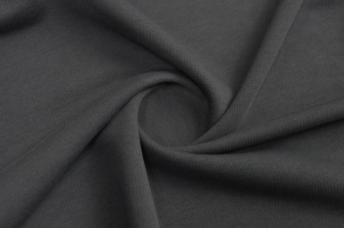 Knitted fabric fouter 3 thread loop graphite