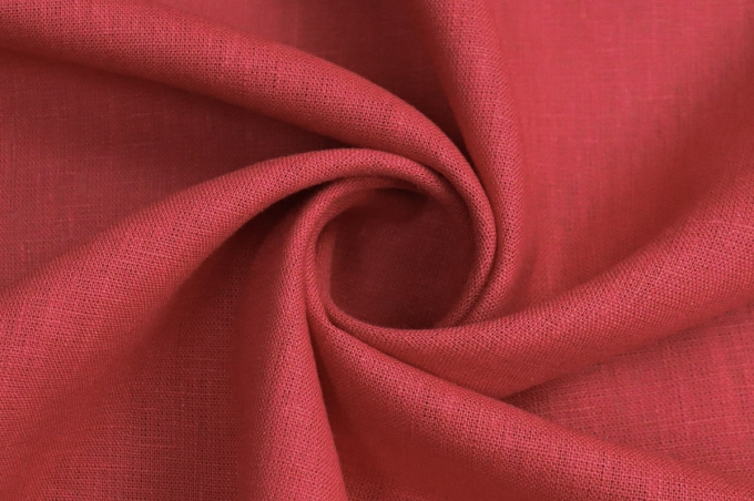 Heavy Weight Linen Fabric red
