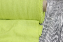 Medium Weight linen with Viscose Stone Washed lemon yellow-salad
